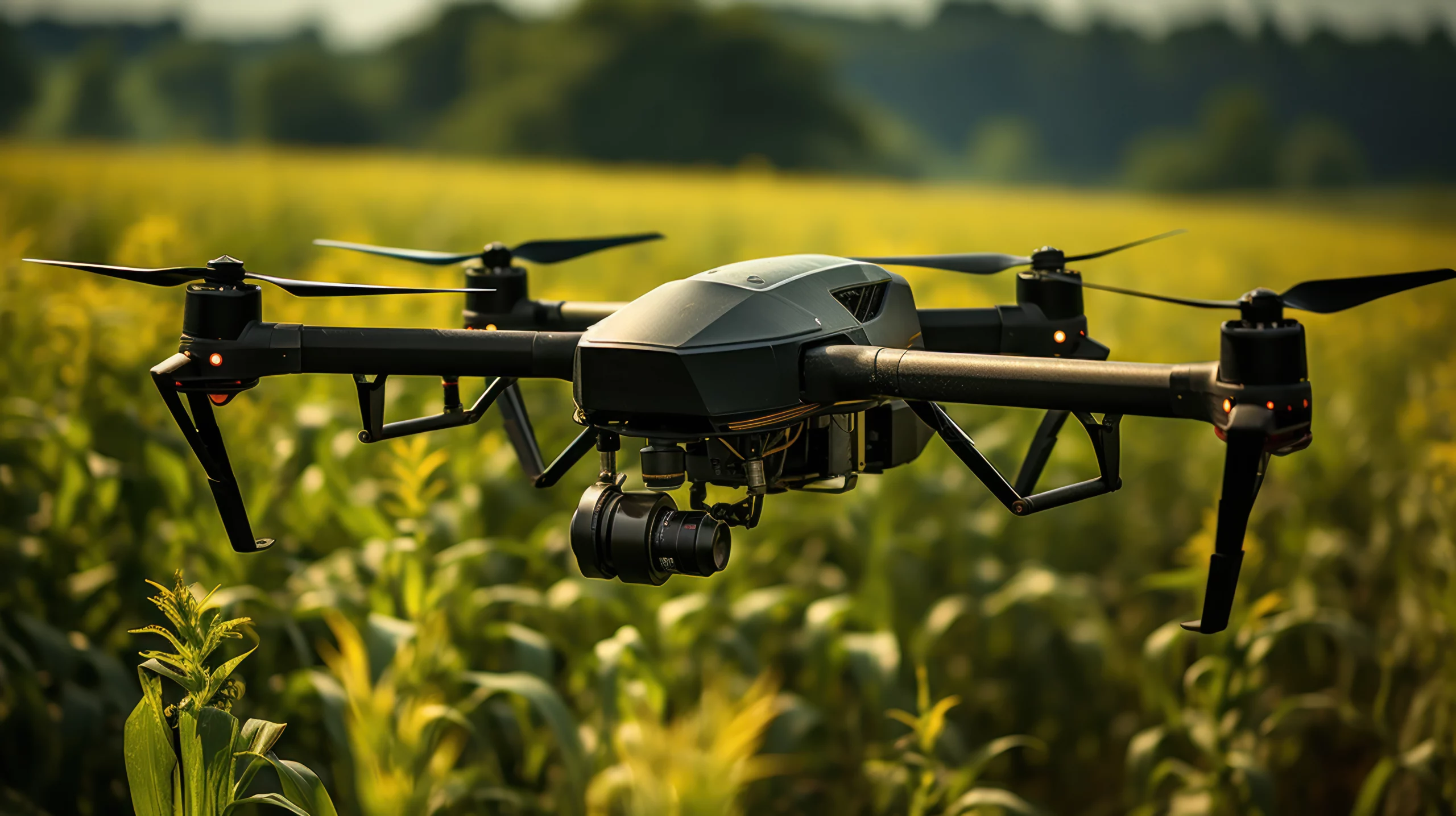 drone-flying-field-corn-field