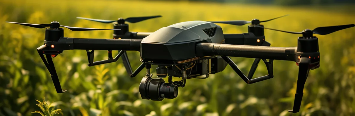 drone-flying-field-corn-field